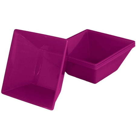 Mainstays Plastic Bowl, Fuschia, 4pk