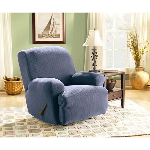 Madison Stretch Jersey Grey Large Recliner Slipcover Solid