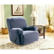 Angle View: Sure Fit Stretch Pinstripe Recliner Slipcover