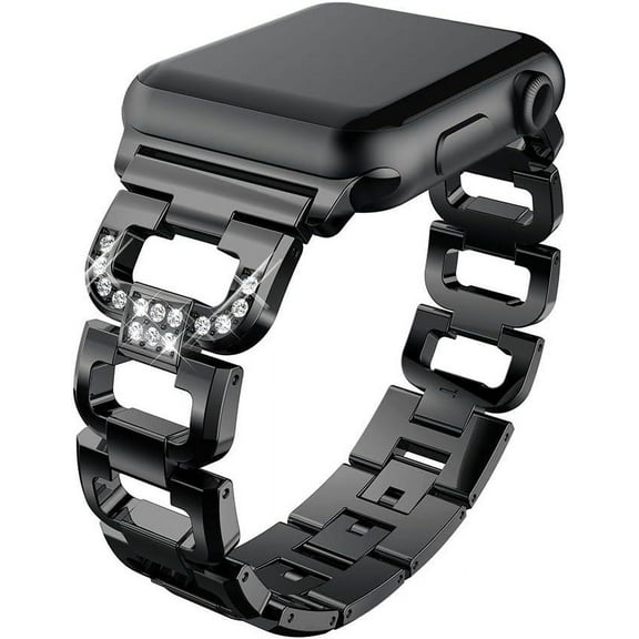 KOMI Compatible with Apple Watch 45mm 41mm Band -Metal Stainless Steel with Crystal Diamond Watch Band Replacement Strap for iWatch Series 8/7/6/SE/5/4/3/2/1