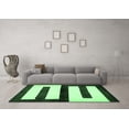 thumbnail image 3 of Ahgly Company Indoor Rectangle Abstract Emerald Green Modern Area Rugs, 5' x 7', 3 of 4