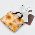 thumbnail image 5 of 16" Laptop Briefcase, Detachable Anti-Slip Shoulder Strap, Multi-Compartment Work Travel Bag Pastel-toned Sunflowers Pattern, 5 of 8