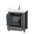 thumbnail image 2 of Wyndham Collection Sheffield 30" Wood Single Bathroom Vanity in Gray, 2 of 4