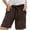 Coffee, variant on Women Casual High Waisted Drawstring Wide Leg Womens Gauze Short Shorts (Black, S)