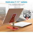 thumbnail image 2 of Support de Téléphone Cellulaire Ajustable pour Bureau, Supports Pliables pour Tablette Support de Téléphone Intelligent Portable Compatible avec Samsung Galaxy iPad Mini iPhone 11 X Xr TP Max Téléphone Intelligent Kindle Tablettes, 2 of 6