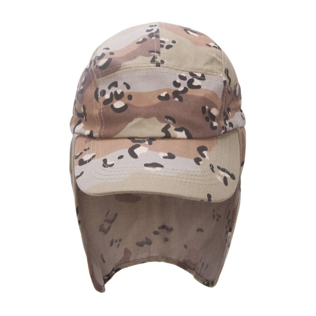 TopHeadwear Chapeau de Vacances avec Rabat et Couvre-Cou Complet - Guépard Camo