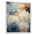 thumbnail image 2 of Designart "Elegance And Fragrance Of White And Blue Mums II" Mums Floater Framed Wall Decor, 2 of 5