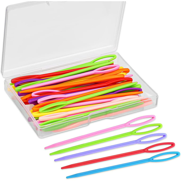 AIEX 30Pcs Plastic Sewing Needles and 9Pcs Large Eye Blunt Needles,  Colorful Safety Yarn Lacing Weaving Sewing Needles for Kids Craft Needle  Projects : : Home