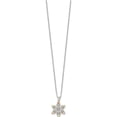 thumbnail image 2 of Sterling Silver & 12K Snowflake Necklace Made In United States qbh185-18, 2 of 5