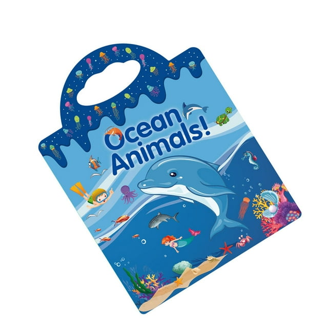 serony Sticker Book Toy Set Children Learning Training Playthings Cartoon Style Reusable Stickers Toys Kit Educational Plaything Prop Type 2