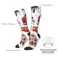 thumbnail image 5 of Picia Women Crew Soft Moisture-wicking Socks Christmas Houses Pattern Design Cotton Socks, One Size fit All, 5 of 9