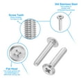thumbnail image 3 of Uxcell Round Head Phillips Screws, 120 Pack M2.5-0.45 x 14mm 304 Stainless Steel 18-8 Full Thread, 3 of 7