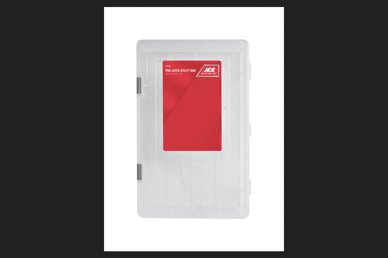 Ace Lockable Utility Box 3-1/4 in. H x 9-1/8 in. W x 14 in. L Clear ...