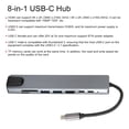 thumbnail image 4 of USB C Hub, Adaptador USB C 8 en 1 con 4K HDMI, USB-C a Tipo C Hub USB 3.0 HDMI RJ45 Ethernet Mini SDTF OTG Adaptador Amonsee  NO, 4 of 6