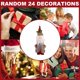 thumbnail image 2 of Puntoco Nuevas decoraciones navideñas Colgante de Papá Noel de pie Árbol de Navidad Colgante pequeño Adorno navideño Juguete Regalos para familiares Niños y amigos, 2 of 5