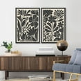 thumbnail image 4 of IDEA4WALL Framed Canvas Print Wall Art Set Abstract Floral Botanical Black & White Modern Art Boho Wall Decor Geometric Minimal Artwork for Living Room, Bedroom, Office -, 4 of 5