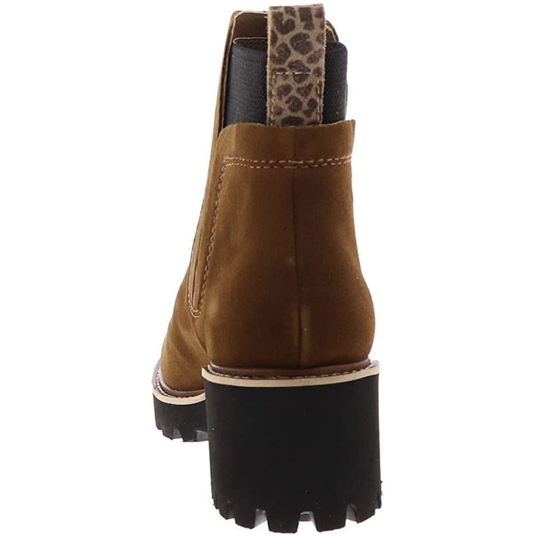 Dolce Vita Huey H2O Dk Brown Suede Pull On Round Toe Chunky 