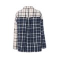 thumbnail image 4 of Sunloudy Camisas de solapa con botones para mujer, blusas casuales de manga larga con estampado de cuadros de colores en contraste Sunloudy S M L XL, 4 of 9