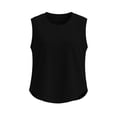 thumbnail image 6 of Mifsaly Womens Ribbed Sleeveless Tank Tops Casual Crewneck Muscle Shirts Summer Loose Fit Basic Activewear Undershirts Black,XL, 6 of 7