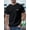 BLACK, variant on T30-T240435-S Summer Men's Creative Simple Printed Pattern Short-sleeved Fish Bone T-shirt