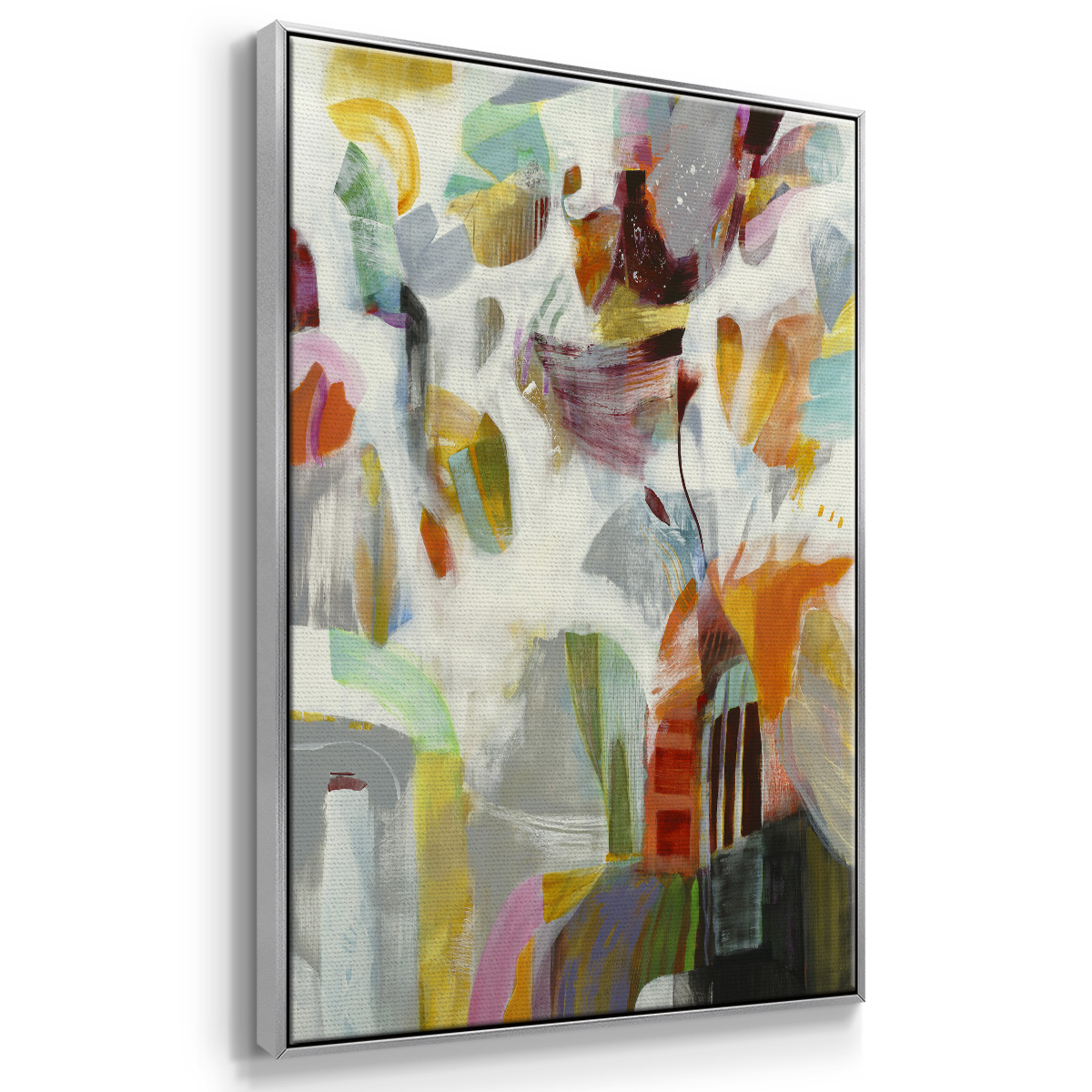 Renewal Framed Premium Gallery Wrapped Canvas - Ready to Hang - 27 x 41 - Silver Floating Frame