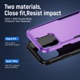thumbnail image 6 of Allytechgroup Rugged Case for Apple iPhone 16 Pro Max, Hybrid TPU PC Back Cover Drop Proof Anti-Scratch Bumper Camera Lens Protective Phone Case Cover for Apple iPhone 16 Pro Max, Purple+Black, 6 of 6