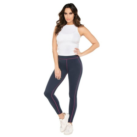 Miraclesuit Dress Blues Tummy Control Performance Leggings Small S