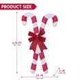 thumbnail image 4 of Joyfy 2.8 FT Candy Cane Yard Light Christmas Outdoor Decorations,50 Pre-Lit LED Christmas Decorations,Christmas Yard Light with Stakes Decorations Outdoor Holiday Decor, 4 of 11