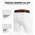 thumbnail image 5 of Exxact Sports Mens Compression Shorts with Soft Athletic Cup for Baseball Football Hockey, Mens Cup Underwear with Cup - (AM, White), 5 of 7