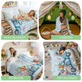 thumbnail image 6 of Throw Blanket Fleece Throw Blanket 50x60in, Easter Truck with Rabbit Eggs Carrot Soft Lightweight Bed Blankets Wood Barn and Blue Checker Fuzzy Couch Blankets for All Season, 6 of 9