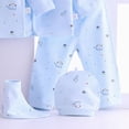 thumbnail image 5 of CAUYDY Preemie Baby Clothes Newborn Boys Girls Outfit Long Sleeve Pajamas Pants Hat Bib Bellyband Cotton 7PCS Layette Set for Infant Fall Winter 0 3 6 Months (Sizes 0-3 Months,Sky Blue), 5 of 6
