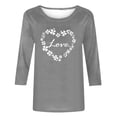 thumbnail image 4 of Camisetas Casuales de Mujer 3/4 Mangas Blusa de Cuello Redondo con Impresión Del Día de Patrick para la Moda Y el Uso Diario, 4 of 7