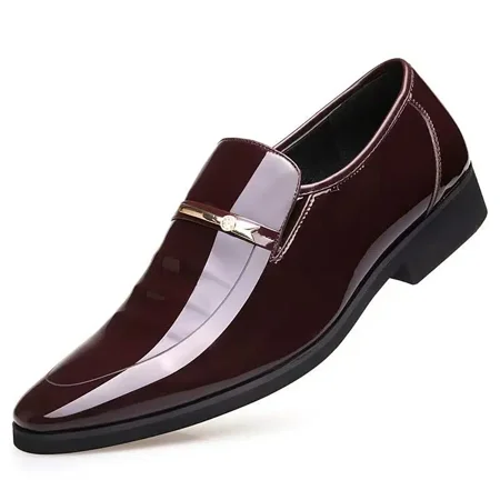 

Men‘s Fashion Patent Leather Non Slip Comfortable Classic Dress Shoes