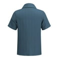 thumbnail image 6 of Arshiner Boys Navy Blue Shirt Short Sleeve Button Down Shirt Summer Beach Tops 9-10 Years, 6 of 9