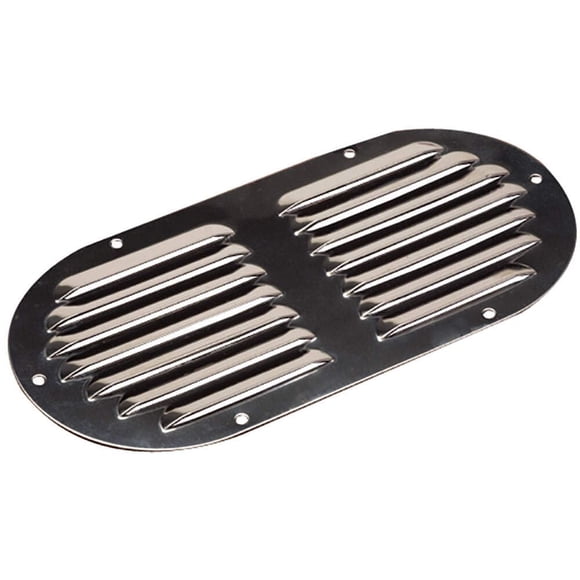 Ventilación ovalada de acero inoxidable Louvered Vent Sea-Dog, 23,2 x 11,7 cm