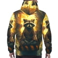 thumbnail image 3 of Bingfone Tree Meditating Raccoon Men's Drawstring Hoodie Long Sleeve Pocket Sweatshirts-XX-Large, 3 of 6