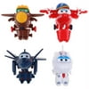 4Pcs New Mini Super Wings TV Animation Transforming Air-Planes Mini Toys Kids Gift