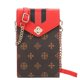 thumbnail image 1 of Pequeño bolso cruzado para teléfono celular para mujer, correa de cadena, mini bolso de hombro, cartera, bolso de viaje (rojo), 1 of 5