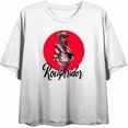 thumbnail image 4 of Cowboy Skeleton "Roughrider" Women's White Crew Neck Short Sleeve Top-XXL, 4 of 6