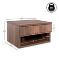thumbnail image 4 of JONATHAN Y Ettore 15.71" Mid-Century Modern Floating Wall Mounted Nightstand with Soft-Close Drawer and Cable Hole, Dark Brown, 4 of 7