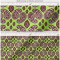 thumbnail image 2 of Soimoi Green Cotton Cambric Fabric Maroon Paisley Print Sewing Fabric Yard 42 Inch Wide, 2 of 7