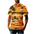 thumbnail image 2 of JXMVOJ Men's Hawaii Print Casual Button-Up Shirt, Lightweight Polyester Summer Tops for Outdoor, Party, Wedding, Casual Daily Wear, 2 of 5