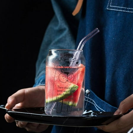 

[CLEARANCE PRICE]Drinking Glasses Tumbler Cup Party Drinkware Can Shaped Glass Cup