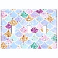 thumbnail image 2 of Metal Light Switch Wall Plate Outlet Cover (Mermaid Scale Pattern Glitter Print Pastel - Triple Toggle), 2 of 2