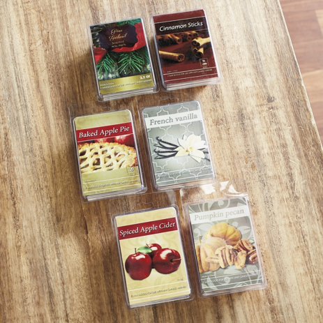Candle Warmer Wax Block Sampler Pack - Winter Season Scents - 6 Aromas
