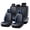 Black & Blue Edges, variant on for SUBARU FORESTER 2017 Car Seat Cover, Blue Car Seat Covers, Waterproof Leather 5 Seats Full Set Easy to Clean and Install Suitable for All Seasons, Protect Car Seats