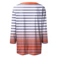 thumbnail image 5 of AherBiu Pajamas Tops for Women 3/4 Sleeve Plaid Comfy Striped T Shirts Crewneck Tees Blouse Loungewear, 5 of 5