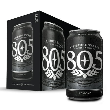 Firestone Walker 805 Blonde Ale Craft Beer, 12 Pack, 12 fl oz Cans, 4.7% ABV