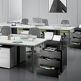 thumbnail image 2 of 3-Drawer Wood Mobile File Cabinet with Lockable Wheels, Widened Under Desk Vertical Filing Cabinets for Home Office Legal Files, A4 Letter Size Documents, 2 of 10