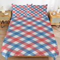 thumbnail image 6 of 3 Pcs Soft Bedding Set, Includes 1 Duvet Cover with Zipper And 2 Pillow Shams,American Flag Blue Red White Queen(90"×90"), 6 of 8